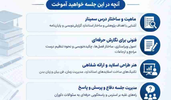 نقشه راه سمینار کارشناسی ارشد